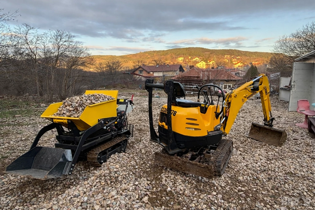 Мини багер 1 тон, мини дъмпер, снимка 1