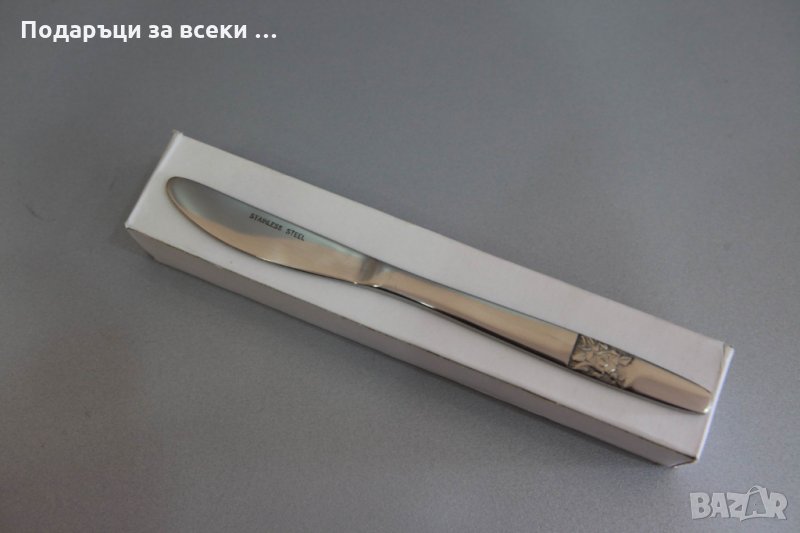 НОВО! Прибори за хранене - нож , лъжица Роза. Неръждаема стомана. На едро и дребно, снимка 1