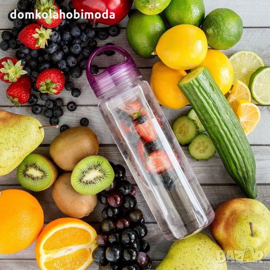 Детокс бутилка за вода и ароматни напитки Tritan, снимка 1