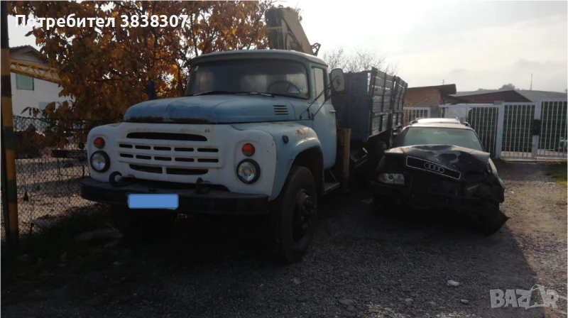 Зил 130 с кран Явор 6 и газова уредба, снимка 1