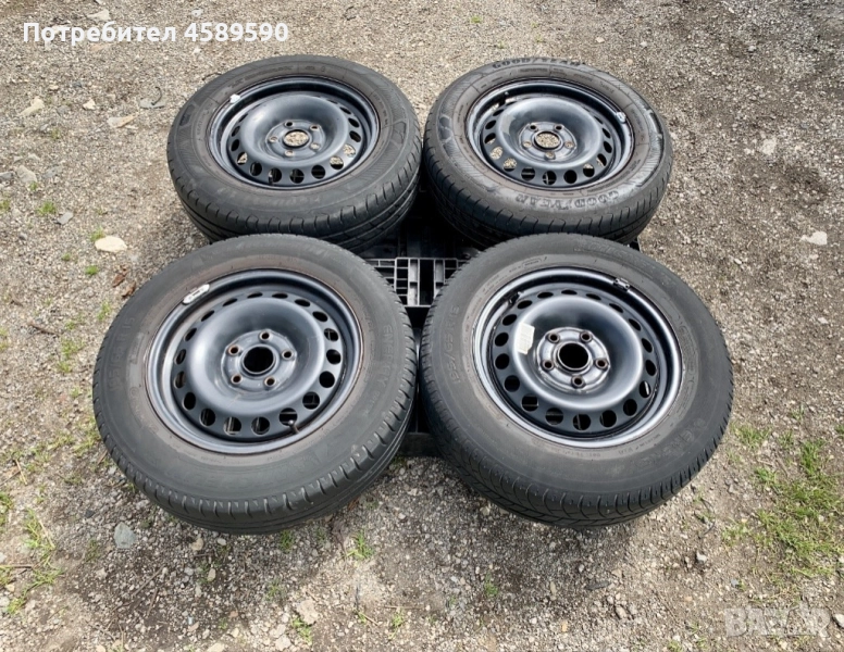 4бр.ДЖАНТИ+ГУМИ 15цола 5x112 за Vw Caddy,Golf 5,6,Touran,Skoda,Seat,Audi, снимка 1