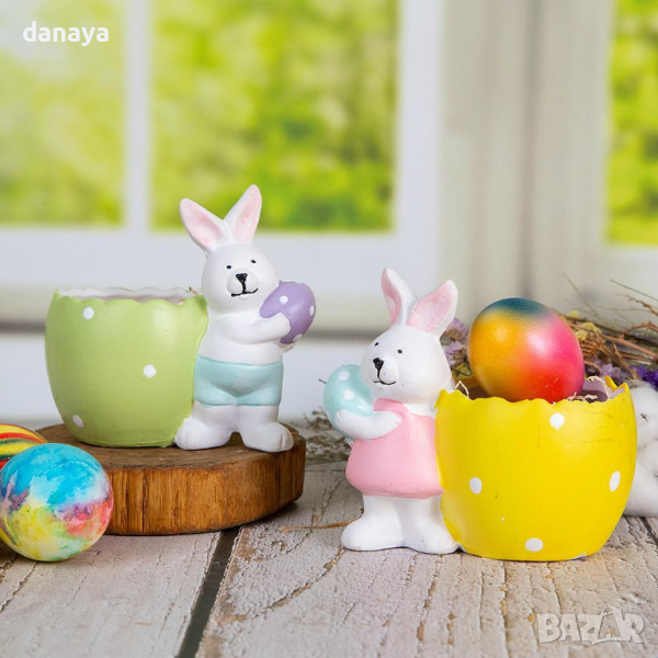 4602 Керамична поставка за яйце Зайче, снимка 1