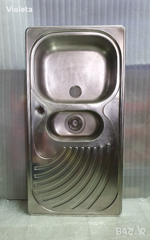 Мивка алпака за вграждане размери дължина 98см  ширина 50см дълбочина 17см. , снимка 1