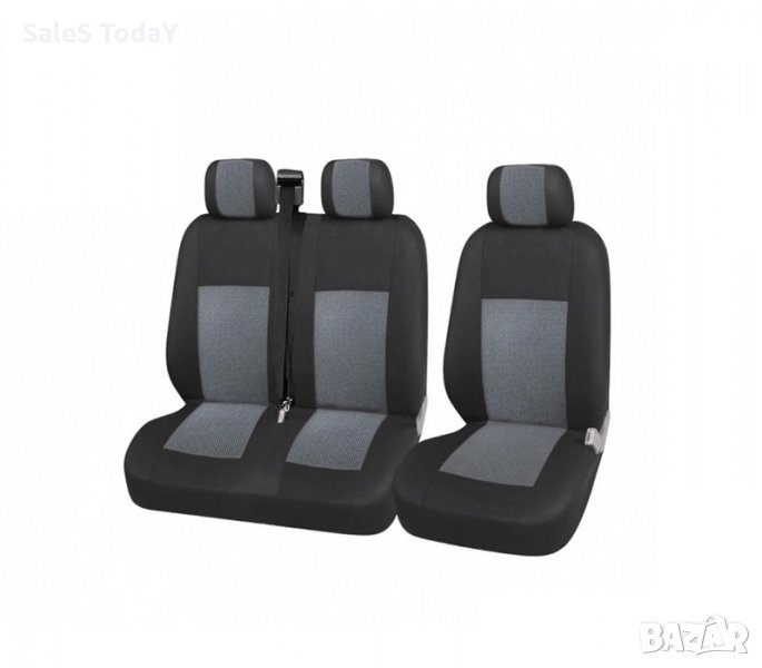 Тапицерия за бус 1+2, за предни седалки на бус, универсална, черен , снимка 1