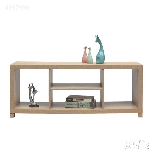 Декоративен шкаф за телевизор, Дърво, Светло кафяв , снимка 1