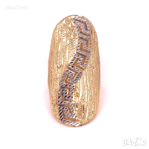 Златен дамски пръстен 3,70гр. размер:54 14кр. проба:585 модел:33774-1, снимка 1