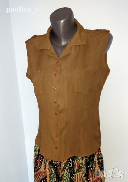 Вталена риза с бюстие от копринена органза "Suchita", снимка 1