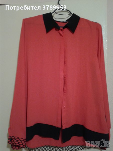 Дамска риза с интересен гръб с мрежа р-р 40, снимка 1