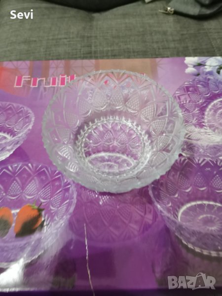 Стъкленни купи за плодове 6 броя , снимка 1