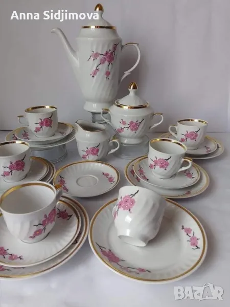 Руски порцелан сервиз за кафе , снимка 1