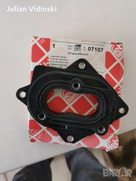 Фланец Карбуратор FEBI 07107 (OEM 050129761C) Audi 80 100 VW Golf II Jetta Passat , снимка 1