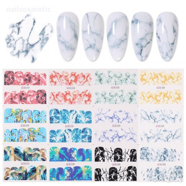ВОДНИ СТИКЕРИ ЗА МАНИКЮР 12 В 1 - 57, снимка 1