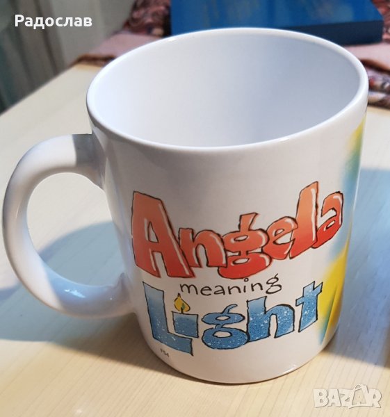 Сувенирна чаша Angela английска нова, снимка 1