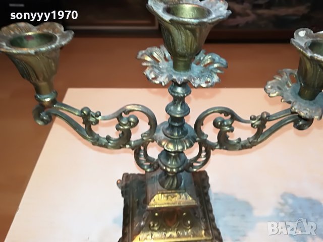 СВЕЩНИК В ЦВЯТ СТАРО ЗЛАТО-ВНОС ГЕРМАНИЯ 2205221007, снимка 13 - Антикварни и старинни предмети - 36837254