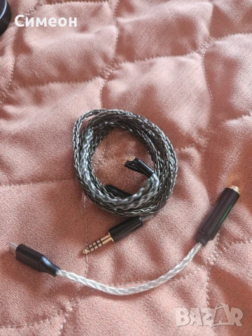 Кабел 0.78mm 2 Pin 4.4mm Balanced + Type C adapter 