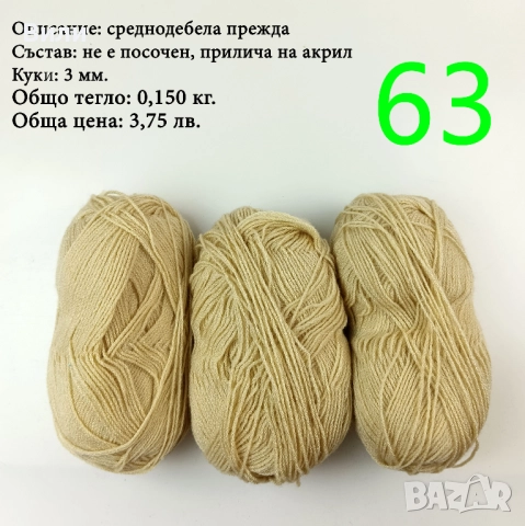 Евтини прежди в малки количества - нови и остатъци, снимка 10 - Други - 52029822