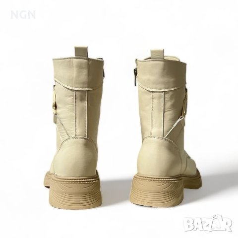Дамски боти, естествена кожа, тип кубинки с атрактивен италиански дизайн, анатомични дамски боти, снимка 6 - Дамски боти - 43391705