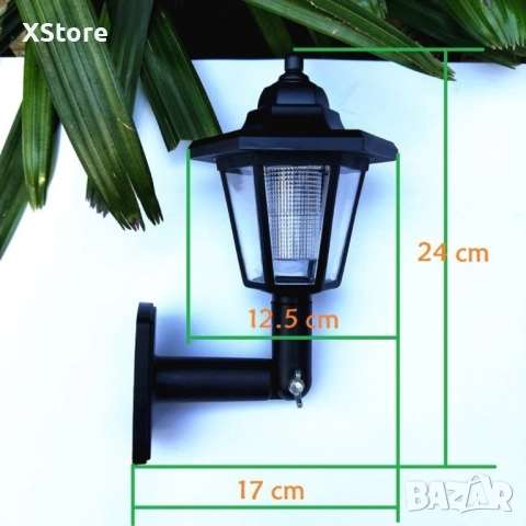 LED соларна стенна лампа, снимка 2 - Соларни лампи - 50542467