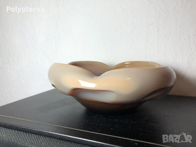 Месивен стъклен пепелник за пури Mid-century classic, снимка 3 - Други - 53566176