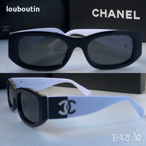 Дамски слънчеви очила елипса овални черно и бяло