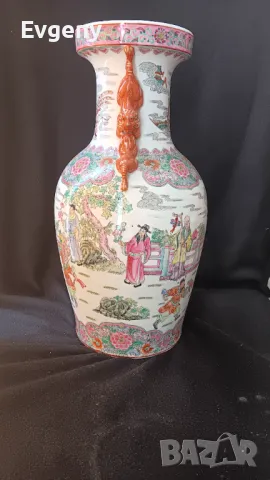 Антична керамична китайская ваза 47 см, снимка 2 - Вази - 50040966