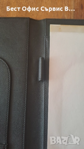 папка луксозна за документи кожена черна A4 , снимка 6 - Ученически пособия, канцеларски материали - 52586429
