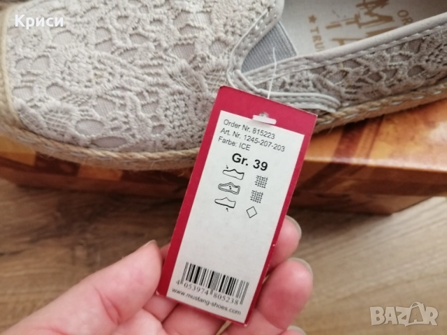 Еспадрили  Mustang , снимка 4 - Дамски елегантни обувки - 52635424