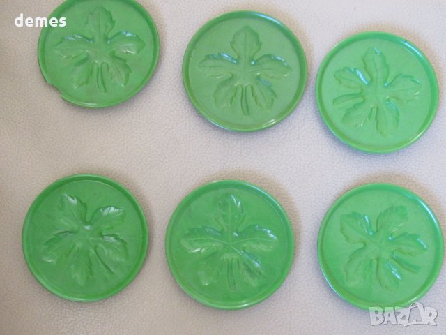 Сет от 6 подложки за чаши от 20-те години на ХХв., снимка 5 - Чаши - 32480407