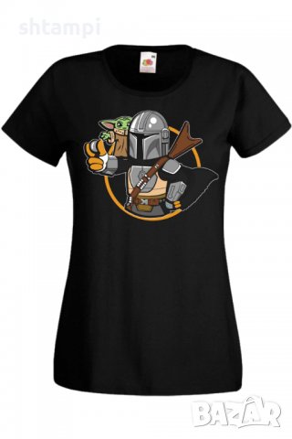 Дамска тениска Star Wars mandalorian baby yoda 2,Филм,Игра,superhero,Изненада,Подарък,Повод,, снимка 2 - Тениски - 37732021