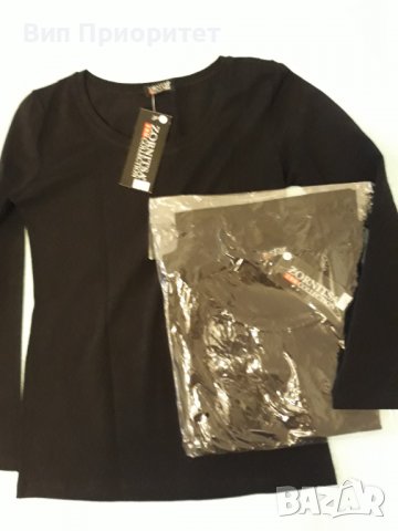 Чисто нова черна блуза дълъг ръкав, с етикета , изчистена , памук+еластан , различни рри, гарваново , снимка 9 - Тениски - 37456693