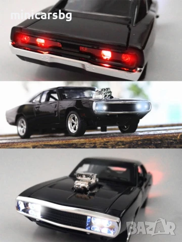 Метални колички: 1970 Dodge Charger R/T Muscle (Fast & Furious), снимка 4 - Колекции - 50469826