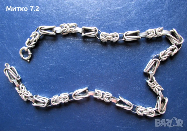 сребърен ланец - 11, снимка 4 - Колиета, медальони, синджири - 50872179