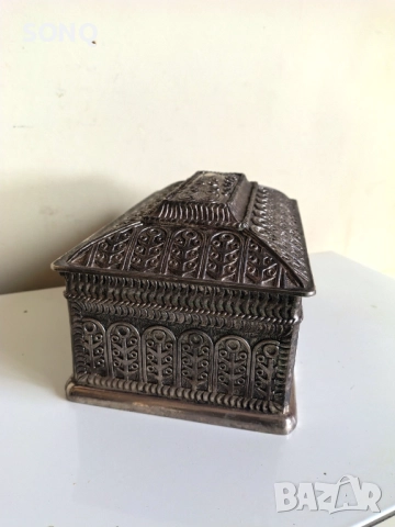 Страхотна Стара Посребрена Кутия За Бижута, снимка 5 - Антикварни и старинни предмети - 51782920