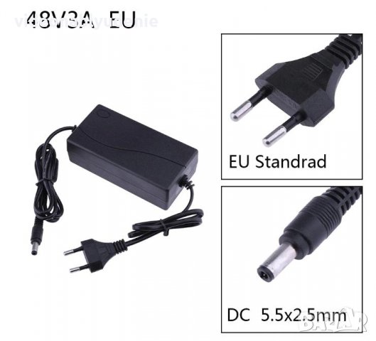 Универсално PoE Зарядно 48V(54.6V) 3A Захранващ Адаптер Видеонаблюдение Захранване за IP Камери CCTV