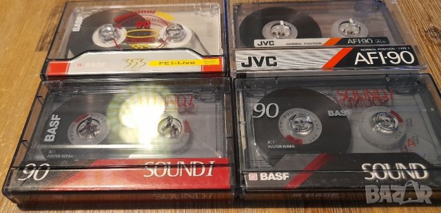 Basf 353 FE I live 
90 Basf Sound I 90
JVC AFI 90
Нормални аудио касети, снимка 2 - Аудио касети - 43823494