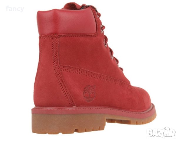 Червени кожени боти Timberland Premium , снимка 6 - Дамски боти - 44106197