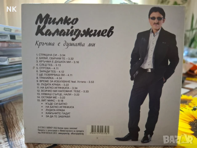 МИЛКО КАЛАЙДЖИЕВ-КРЪЧМА Е ДУШАТА МИ, снимка 2 - CD дискове - 50989702
