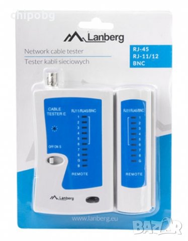 Инструмент, Lanberg cable tester for RJ-45, RJ-12, RJ-11, coaxial, снимка 4 - Други инструменти - 38579724