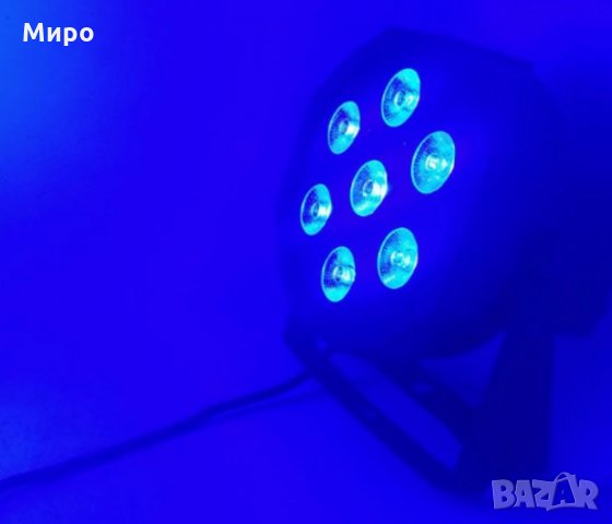 LED PAR Осветление RGBWA+UV 7x18W, снимка 6 - Друга електроника - 26300434