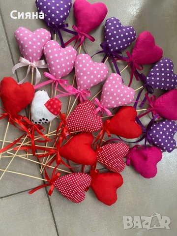 Текстилни сърца, снимка 4 - Декорация за дома - 43742888