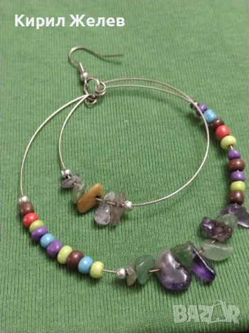 Ефектни АРТ обеци с мъниста и камъни кристали без забележки 37413, снимка 13 - Обеци - 40410603