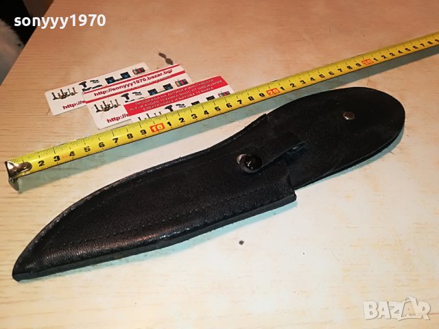КАНИЯ ЗА НОЖ ЧЕРНА КОЖА 2310221140, снимка 8 - Колекции - 38422852