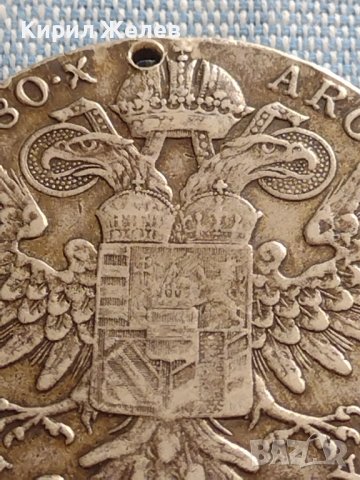 Сребърна монета 1 талер 1780г. Ранен Рестрайк Мария Терезия 13799, снимка 8 - Нумизматика и бонистика - 42930225