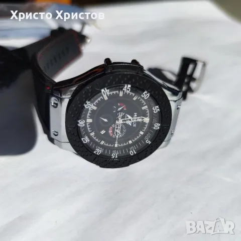 Мъжки луксозен часовник HUBLOT F 1 Steel Silver Edition , снимка 4 - Мъжки - 47362031