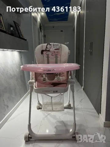 Chipolino  Стол за хранене Master Chef, Розова водa, снимка 2 - Столчета за хранене - 49306186
