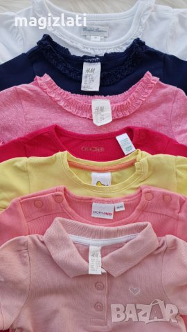 Тениски H&М 6-9 месеца , снимка 3 - Бебешки блузки - 33625321