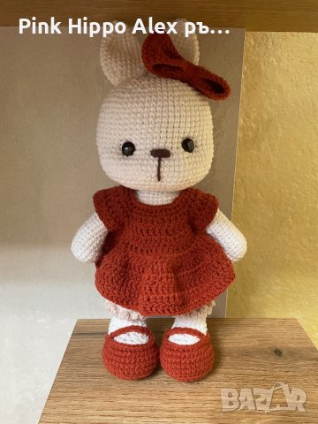 Плетена играчка зайче амигуруми , снимка 4 - Плюшени играчки - 43713003