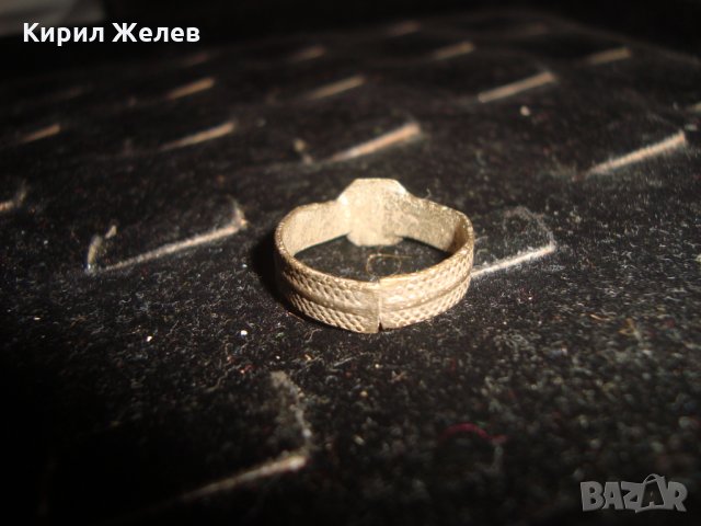 СТАРИНЕН САЧАНЕН ПРЪСТЕН с БУКВА К МАЙСТОРСКА РЪЧНА ИЗРАБОТКА 66661, снимка 2 - Пръстени - 32287236