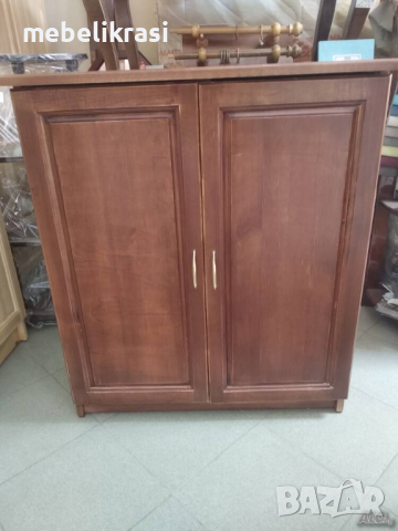 Шкаф от дърво в цвят- светъл орех, снимка 3 - Шкафове - 36510277