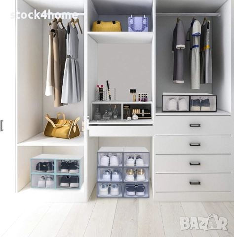 Комплект от 12 броя кутии за съхранение на обувки, Органайзер, снимка 3 - Органайзери - 52961145